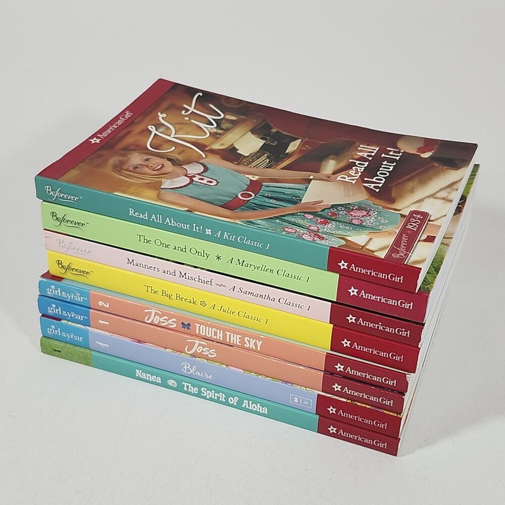 American Girl of the Year Beforever Lot of 8 Books Nanea Blaire Joss Julie Kit